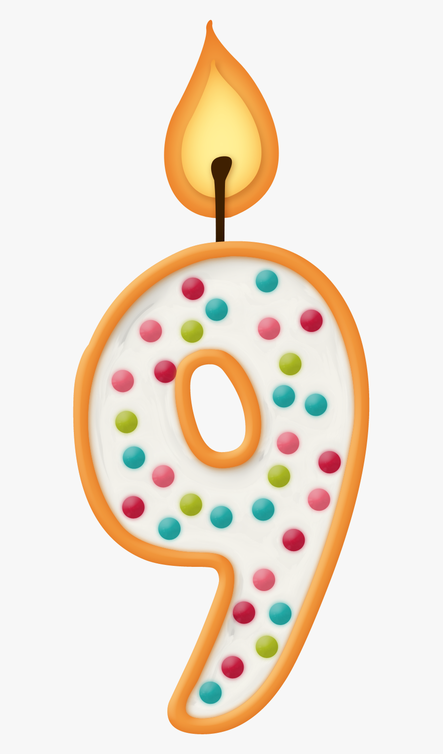 Scrap Cumpleaños Con Velas - 5th Birthday Candle Png, Transparent Clipart