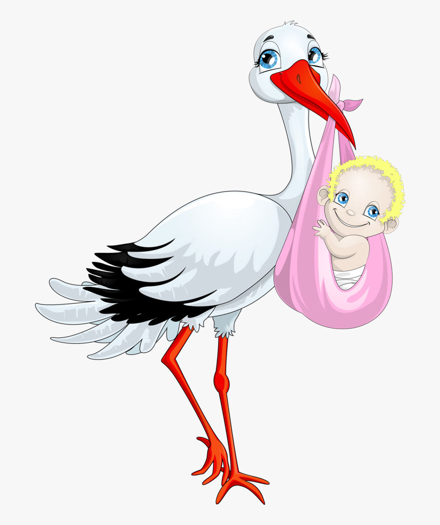 Png Scrapbooking And - Baby Stork Bird Transparent, Transparent Clipart
