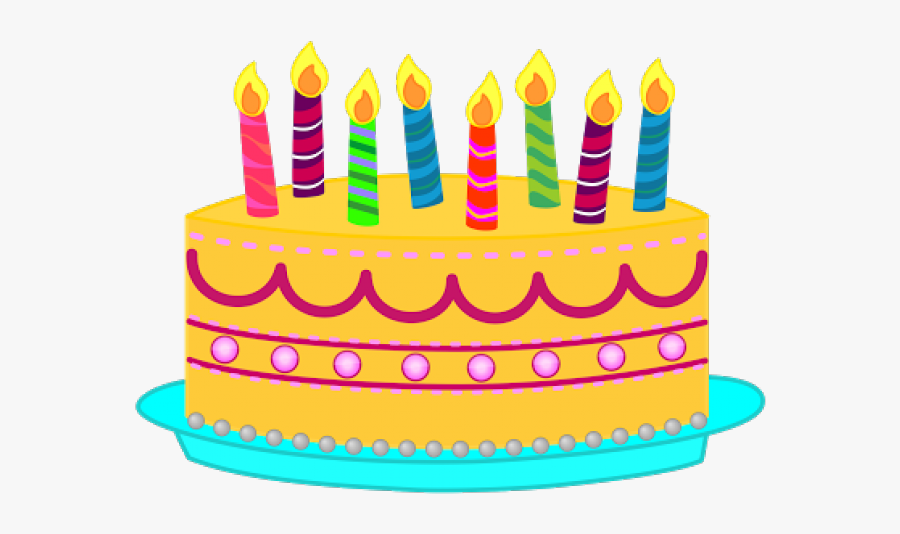 Birthday Candles Clipart Printable - Transparent Background Birthday Cake Png, Transparent Clipart