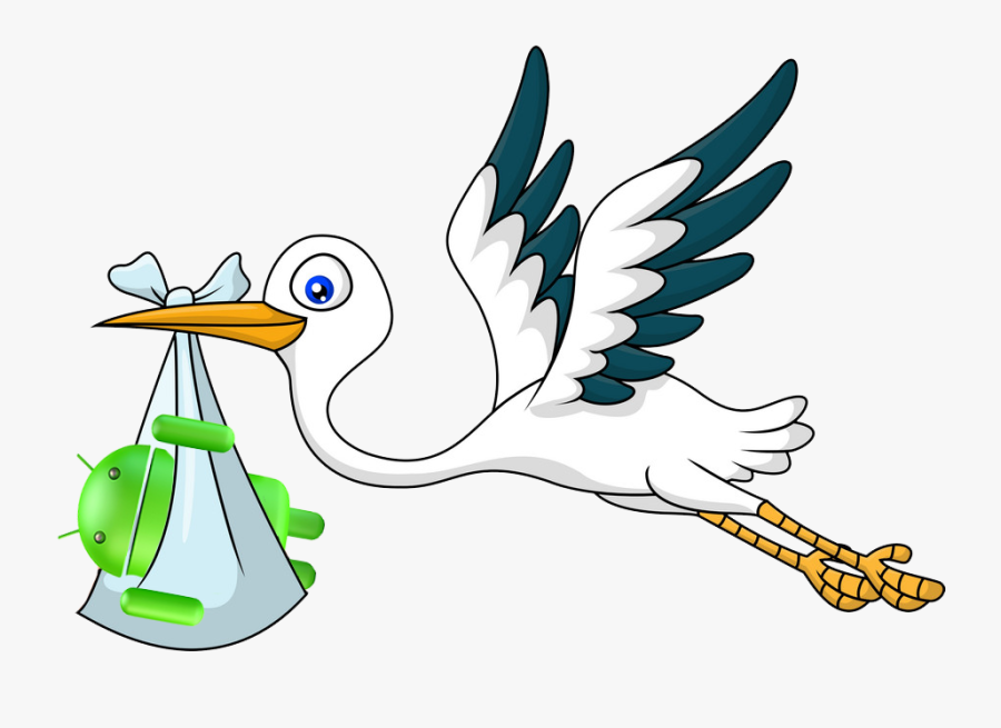 Stork With Baby Clipart , Png Download - Stork And A Baby, Transparent Clipart