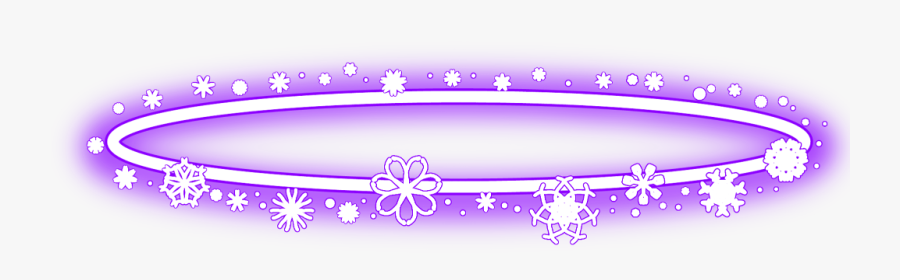 #halo #neon #christmas #snowflakes #angel #round #yellow - Neon Angel Ring Png, Transparent Clipart