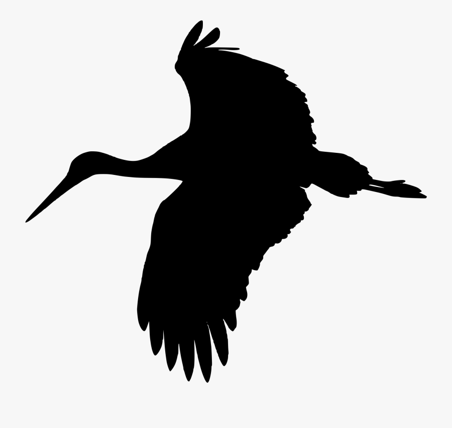 Stork Vector Svg - Stork Silhouette Transparent, Transparent Clipart