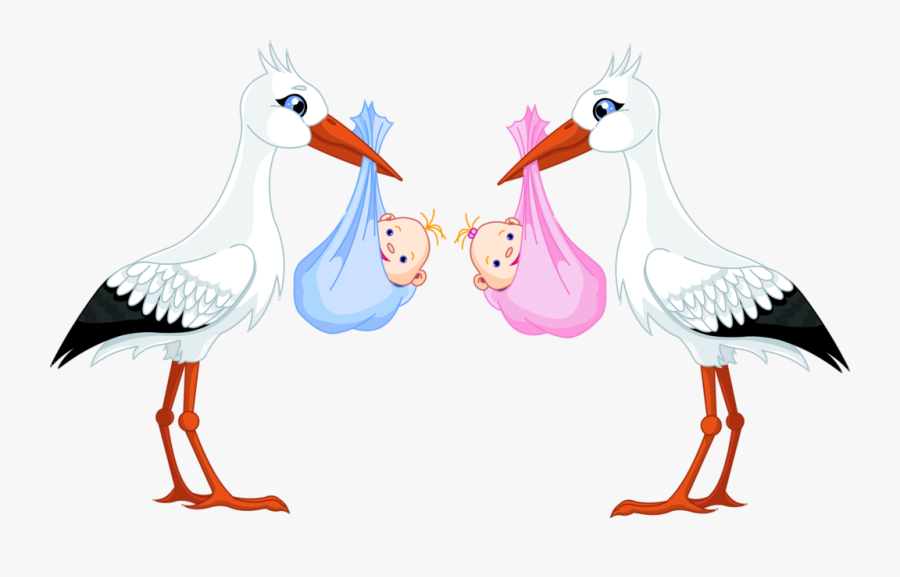 Stork Baby Png Clipart , Png Download - Stork Carrying Baby Girl, Transparent Clipart