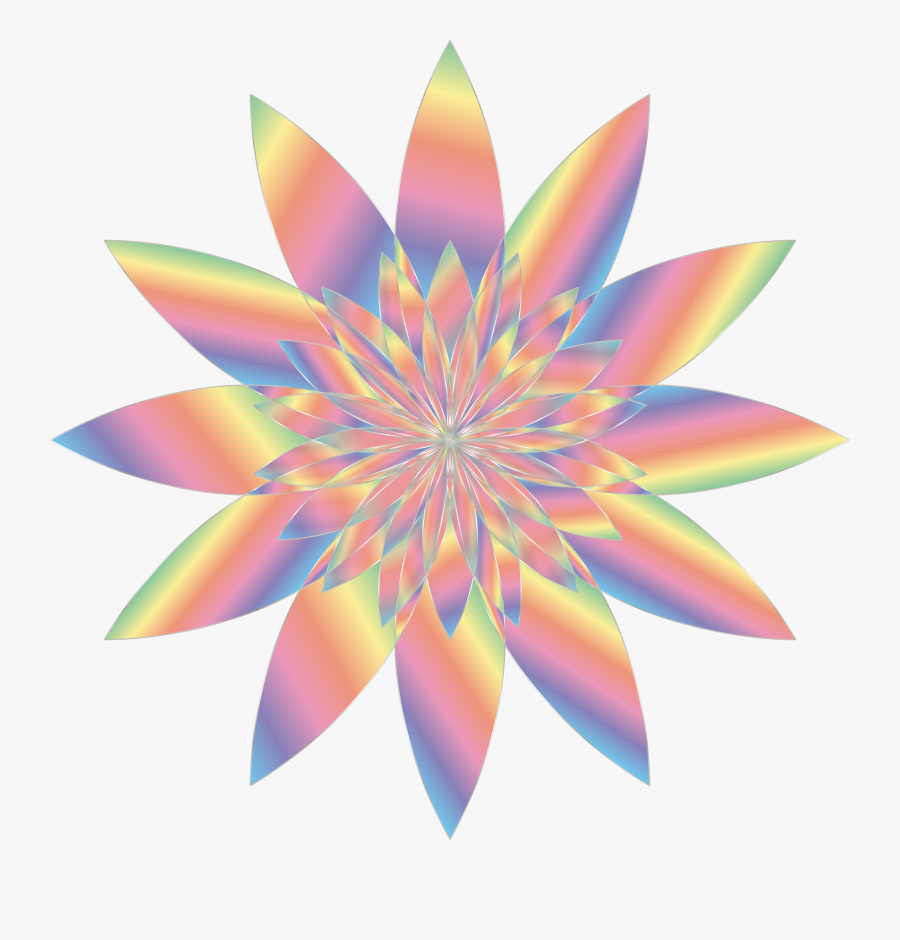 Chromatic Flower 15 No Background Clip - Flower Without Backgrounds Clipart, Transparent Clipart