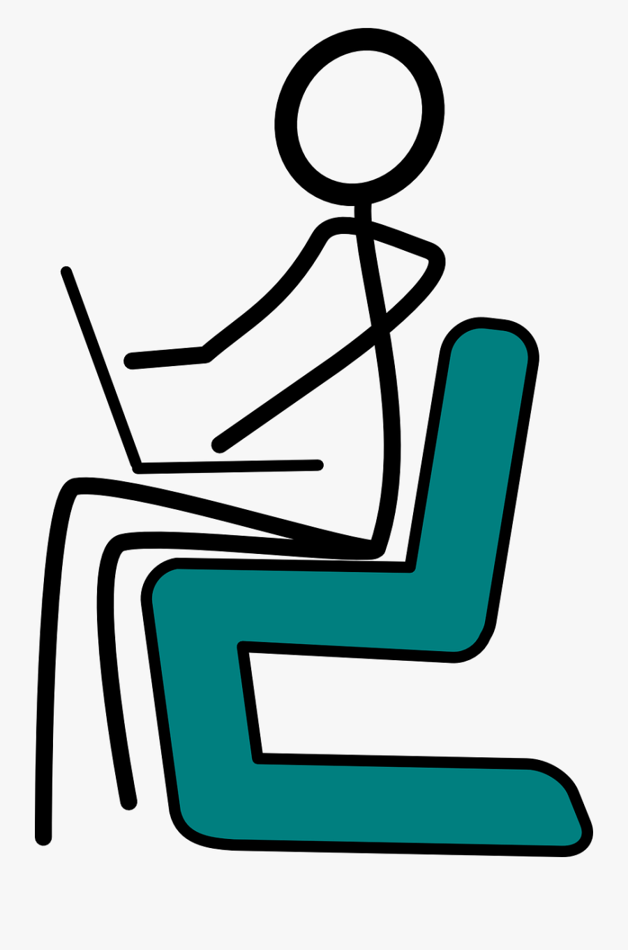 Beach Chair Clipart 27, Buy Clip Art - Stick Figure Sitting Down, Transparent Clipart