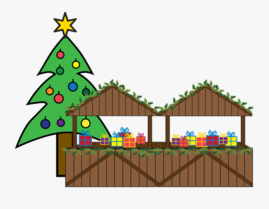 Market Clipart Fete Stall - Christmas Market Stalls Clipart, Transparent Clipart