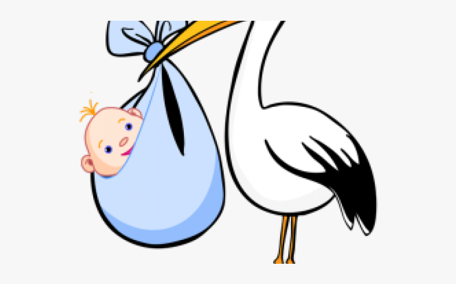 Stork With Baby Png, Transparent Clipart