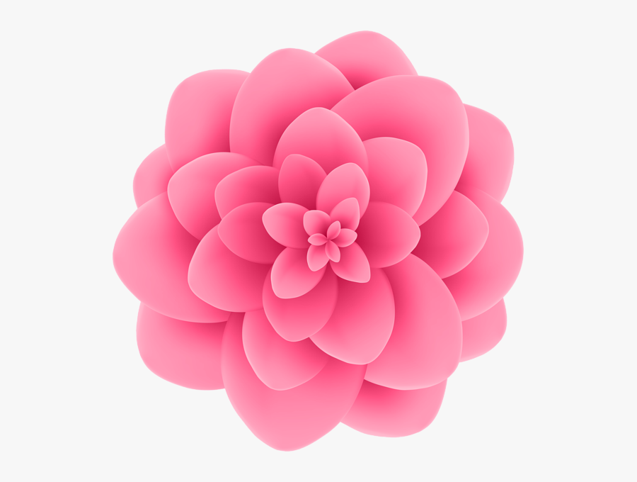 Deco Pink Flower Transparent Clip Art Image - Blue Flower Clip Art, Transparent Clipart