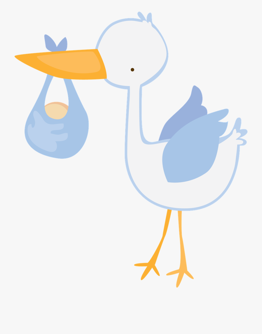 Cigueña Baby Shower Niño, Transparent Clipart