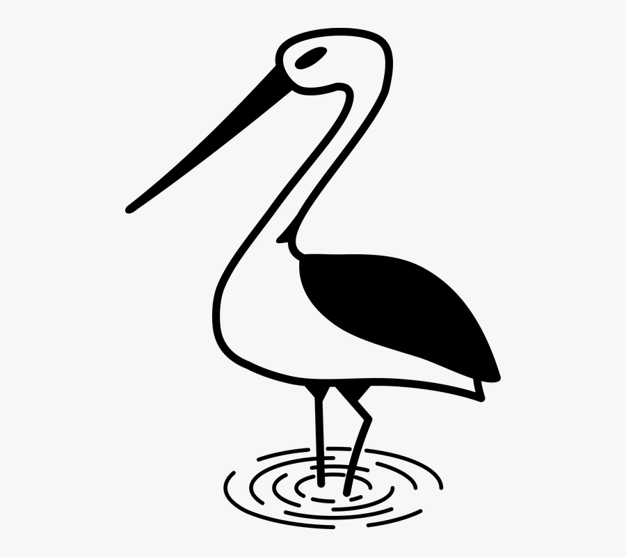Stork Vector 6, Buy Clip Art - صور لرسم طيور القلق, Transparent Clipart