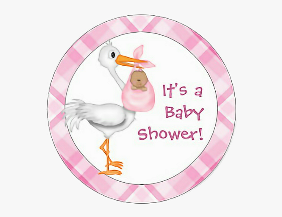 Transparent Pink Stork Clipart - Baby Shower Stork, Transparent Clipart