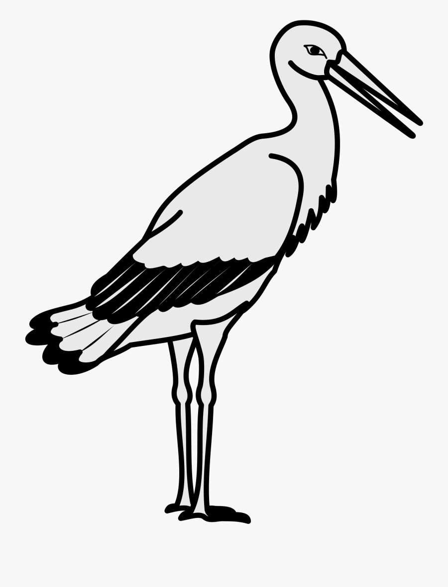Crane Clipart Stork Bird - Coa Animal, Transparent Clipart