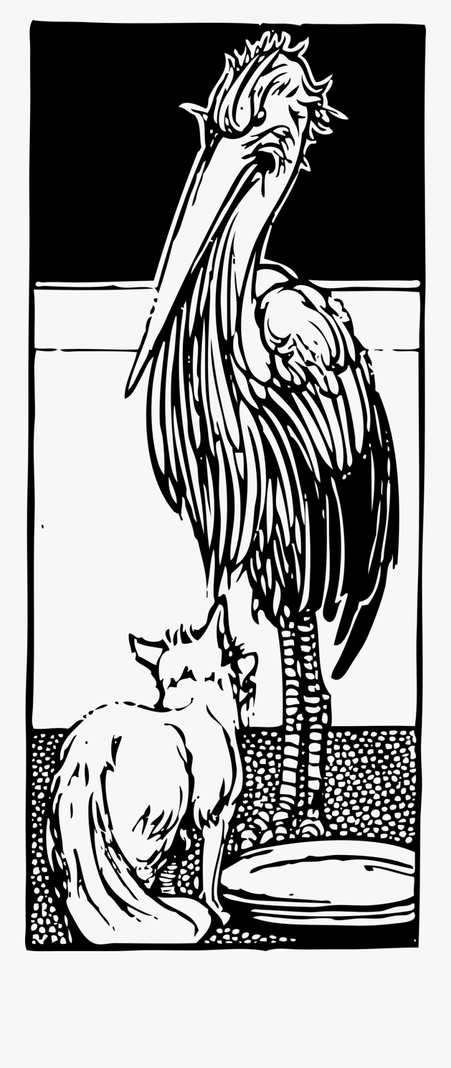 The Fox And The Stork - Aesop Fable Stork Fox, Transparent Clipart