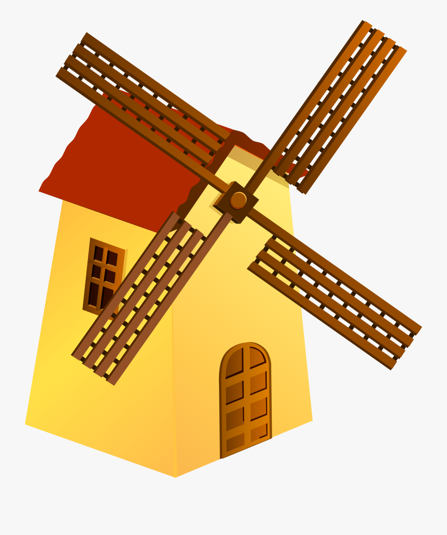 Windmill Yellow Png Clip Art, Transparent Clipart