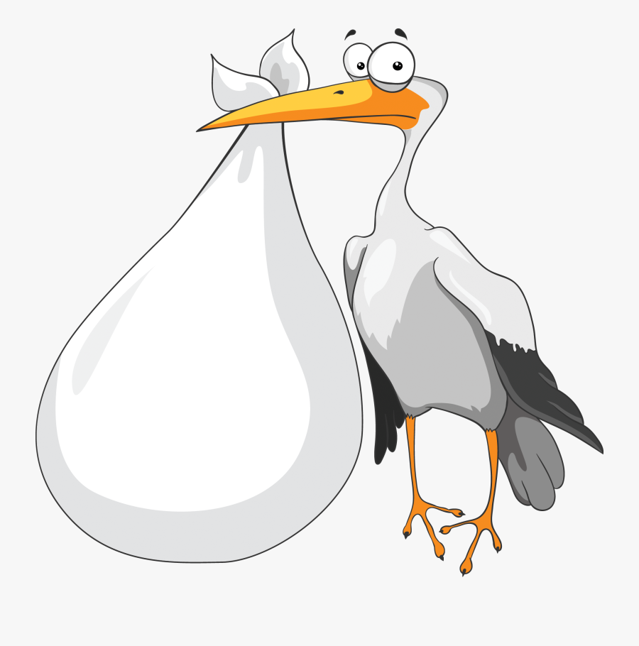 23902 - Free Stork Baby Cartoon, Transparent Clipart