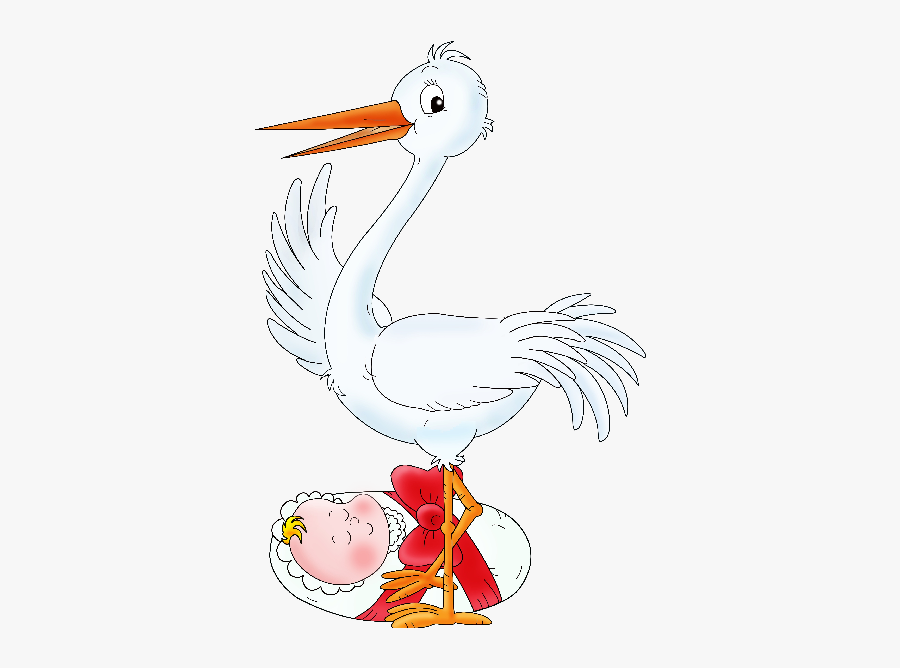 Carrying Girl Bocian Pinterest - Stork, Transparent Clipart