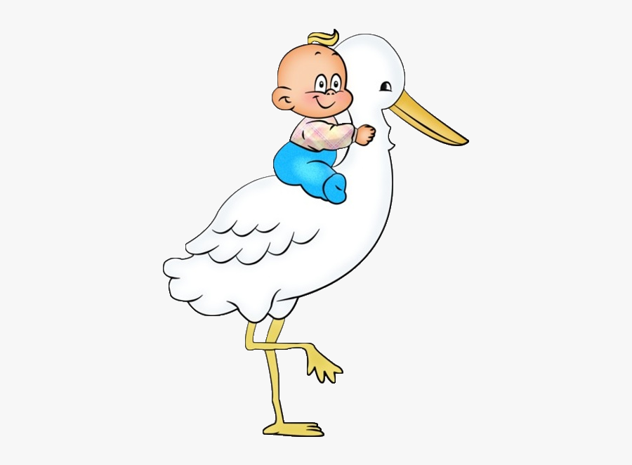 Png Library Download Boy Cartoon Clip Art - Baby Boy And Stork Clipart, Transparent Clipart