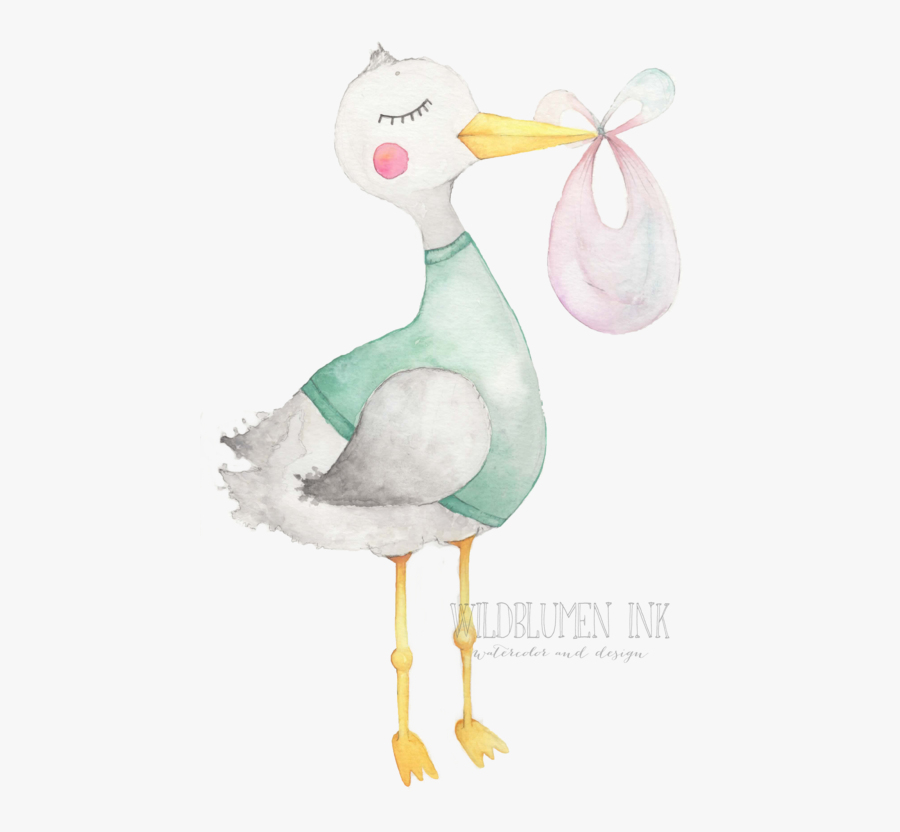 Clip Art Library Download Vintage Stork Clipart - Cartoon, Transparent Clipart