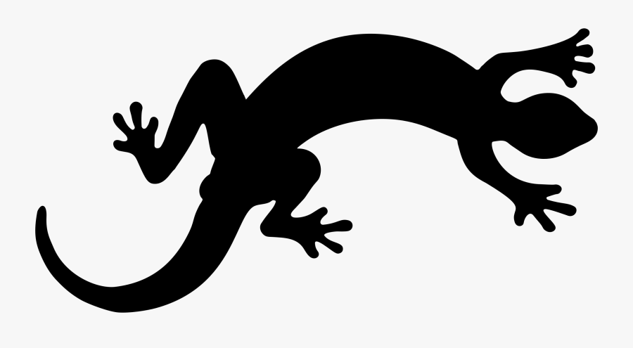 Clip Art Chameleon Clipart Black And White - Lizard Silhouette Clip Art, Transparent Clipart