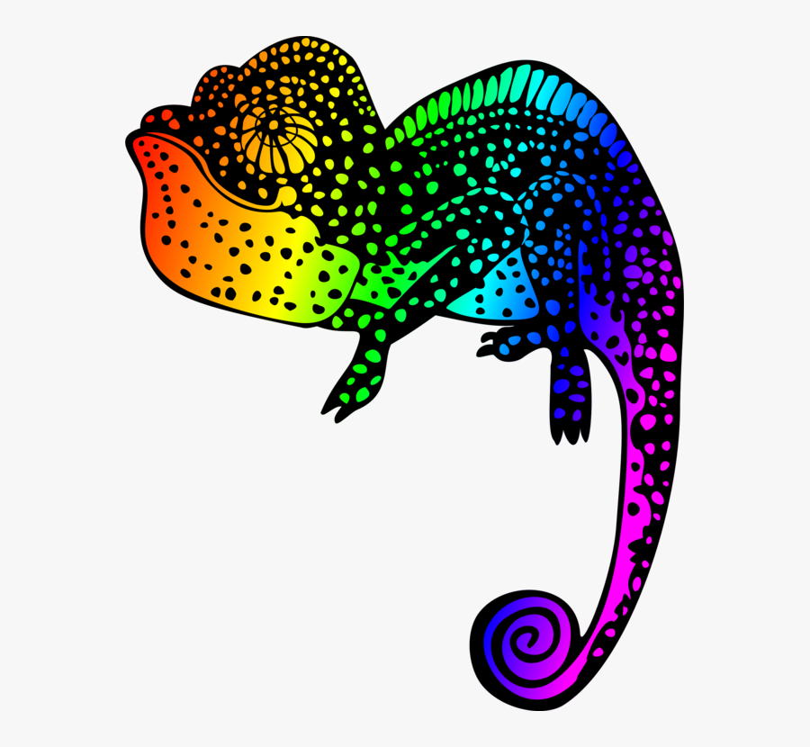 Reptile,animal Figure,artwork - Silhouette Of Chameleon, Transparent Clipart