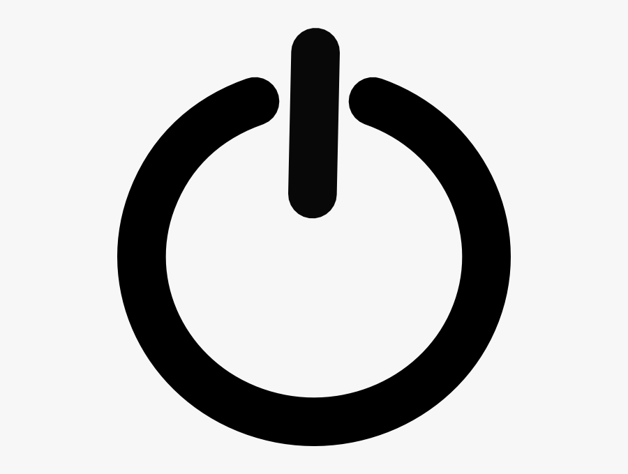 Black Power Button Svg Clip Arts - Power Sign, Transparent Clipart