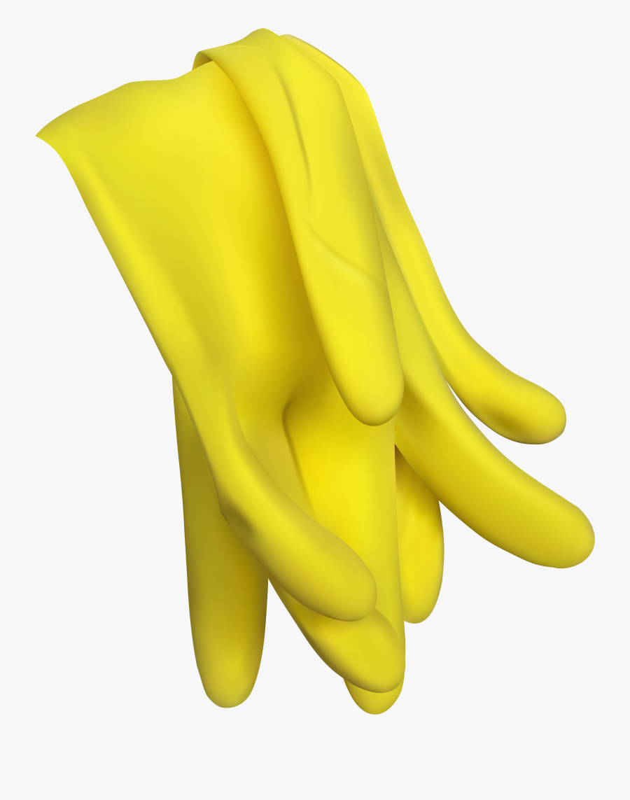 Yellow Latex Glove Png Clip Art, Transparent Clipart