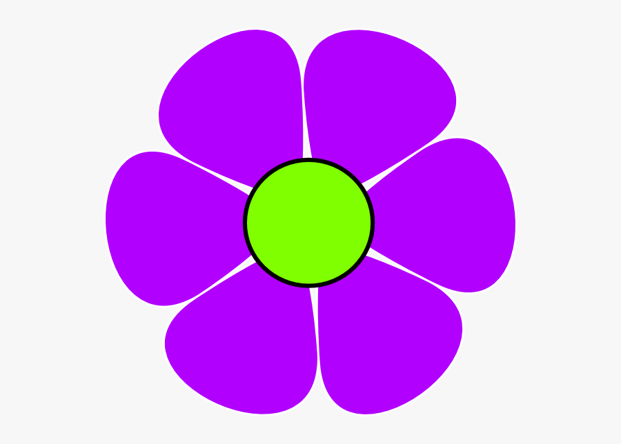 Flower Power Purple Clip Art At Clker, Transparent Clipart