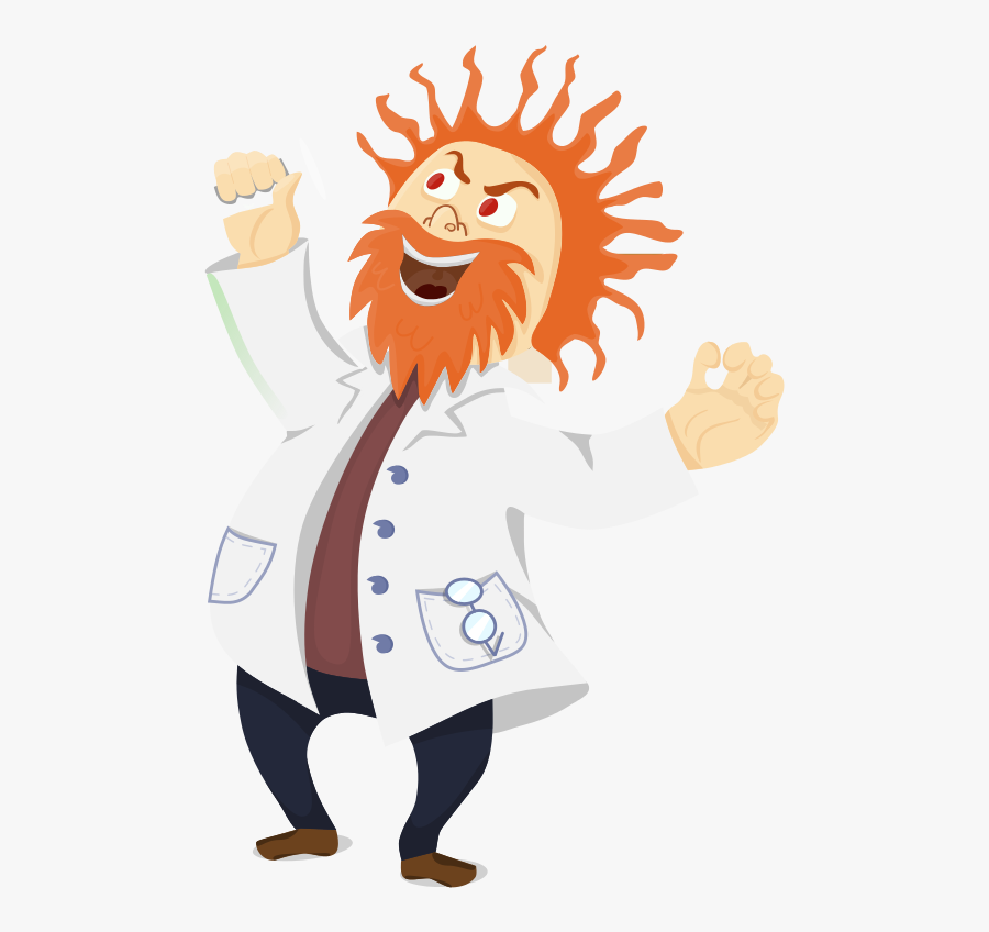Mad Scientist - Scientist Clipart Png, Transparent Clipart
