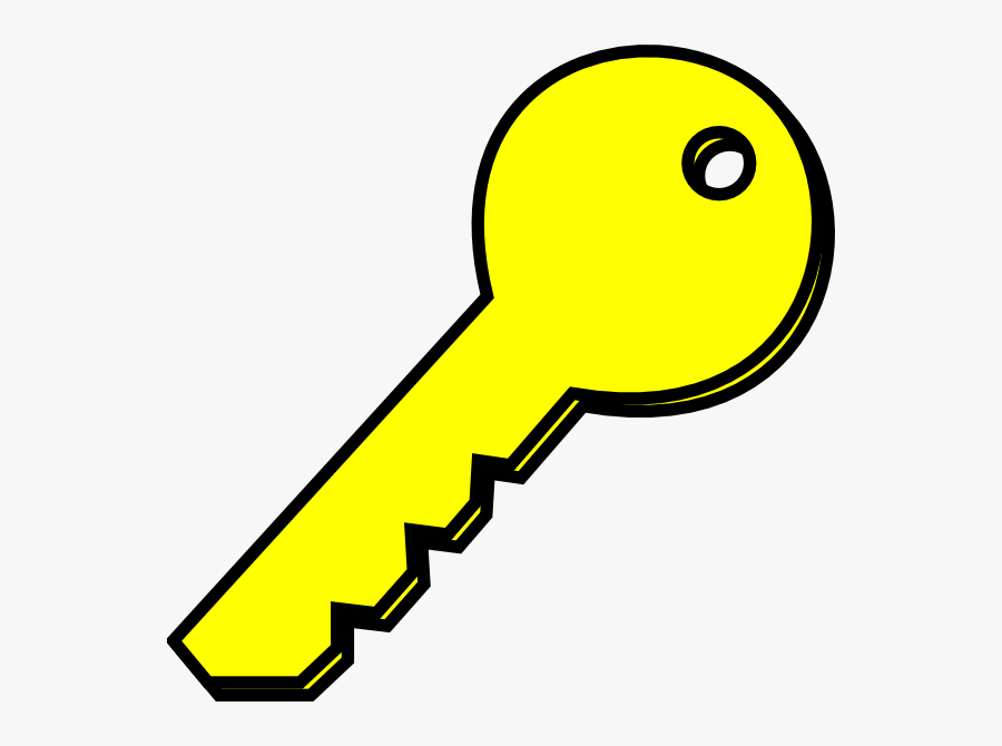 Clip Art Yellow Key, Transparent Clipart