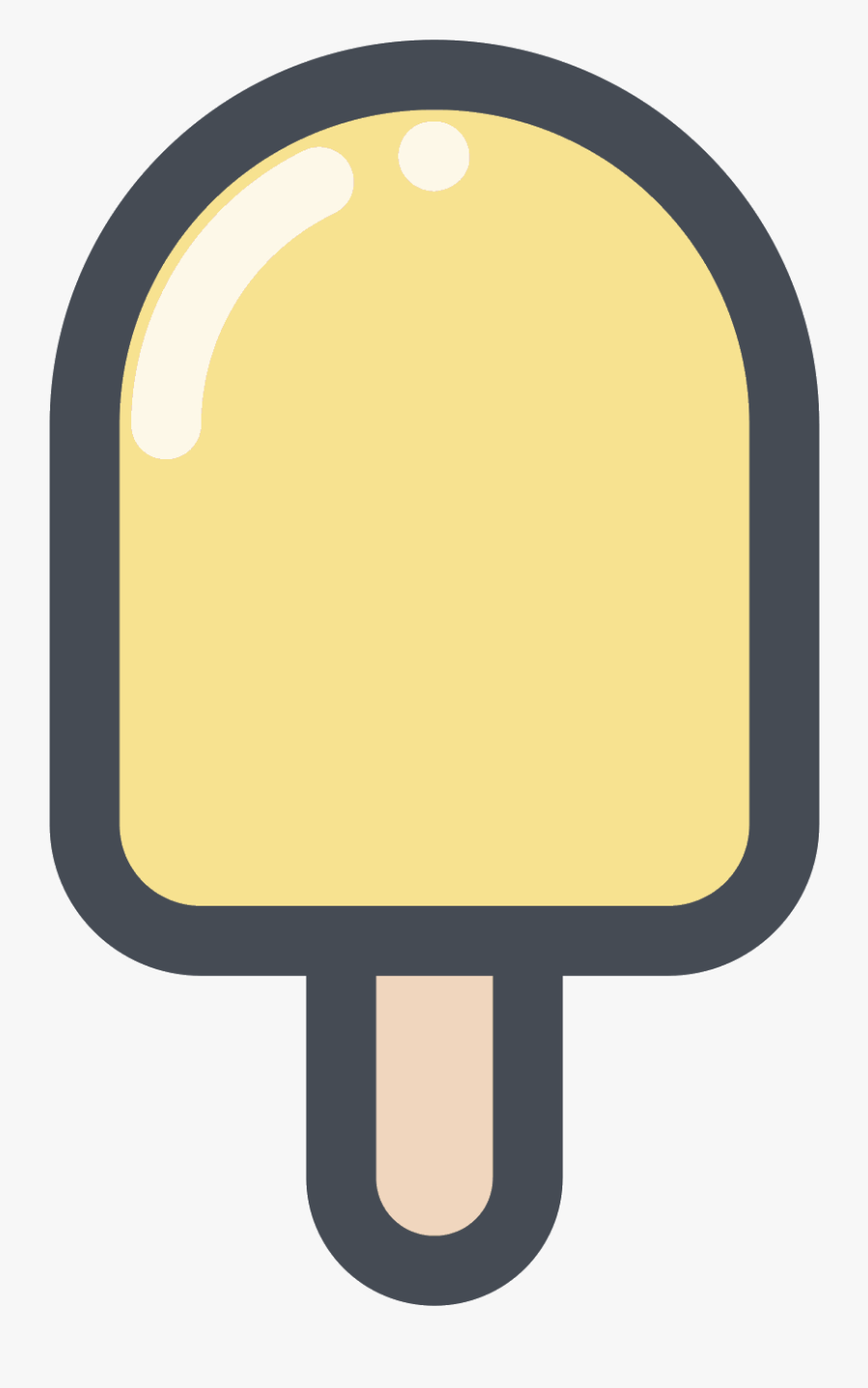 Ice Pop Yellow Icon, Transparent Clipart