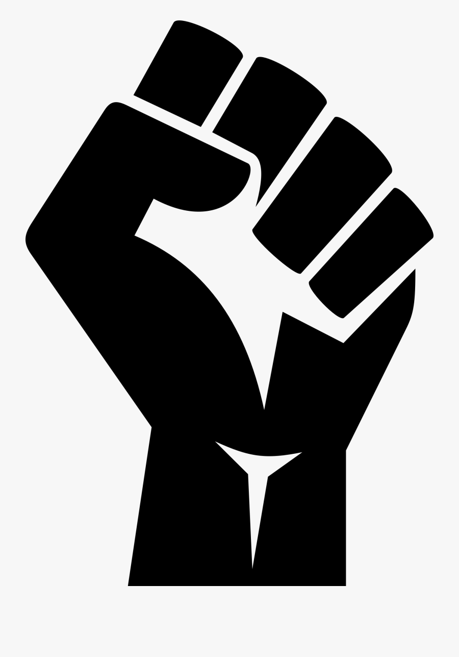 Clip Art Black Power Fist Clipart - Fist Silhouette, Transparent Clipart