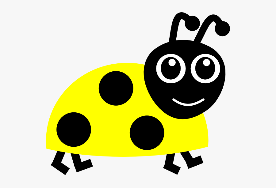 Yellow Ladybug Cartoon, Transparent Clipart