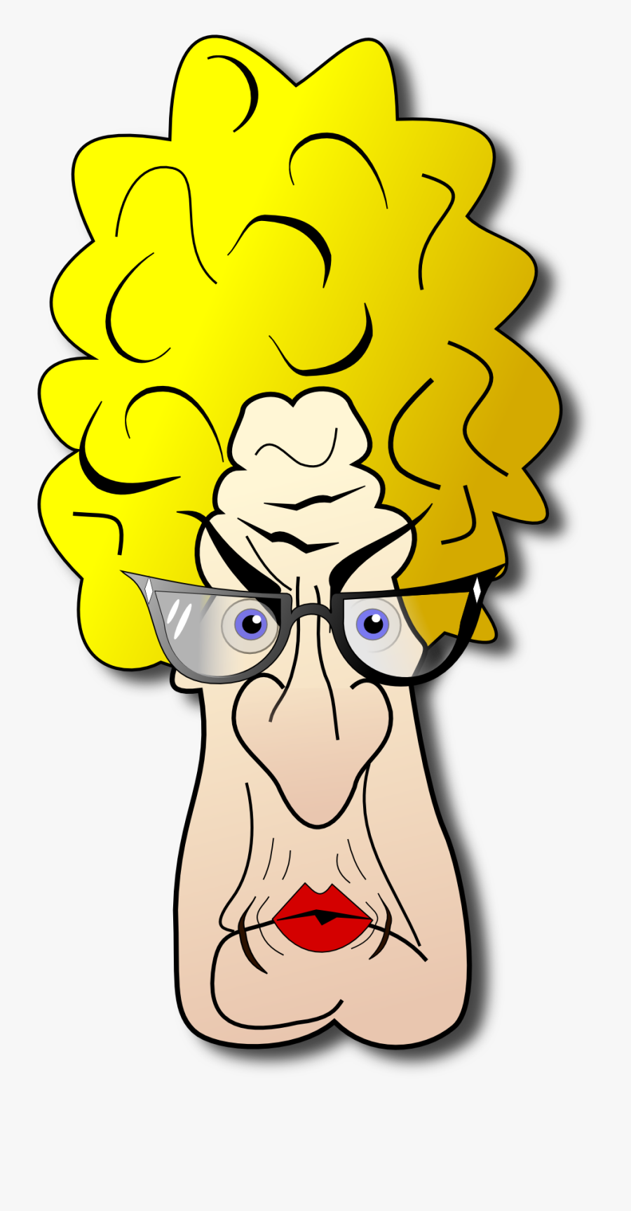 Old Angry Woman - Old Teacher Transparent Background, Transparent Clipart