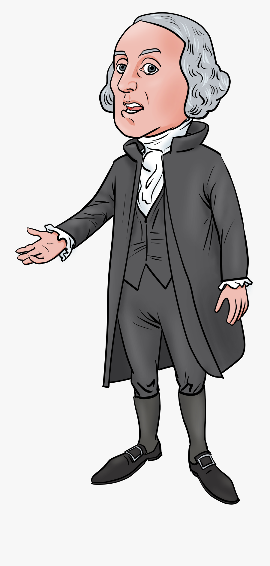 Clip Art George Washington Cartoon Picture - George Washington Cartoon Character, Transparent Clipart