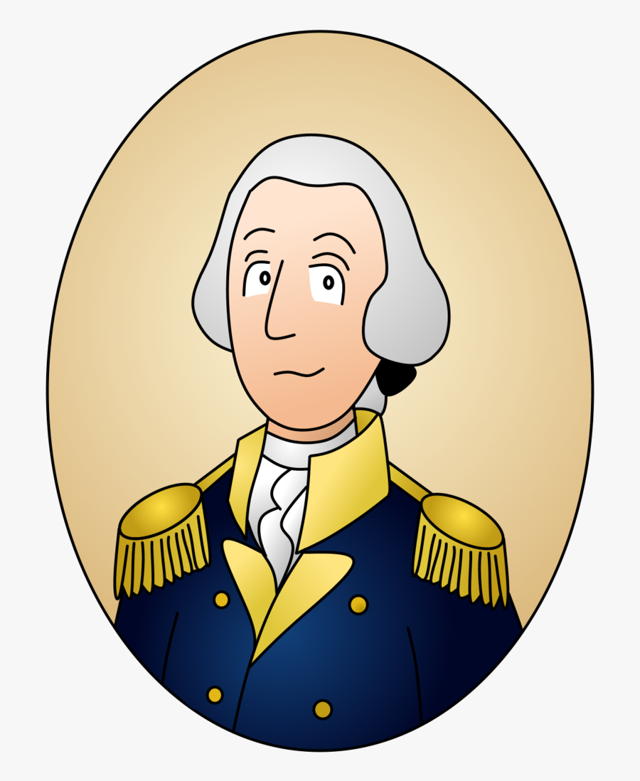 Clip Art A Portrait Of General - George Washington Cartoon Drawings, Transparent Clipart