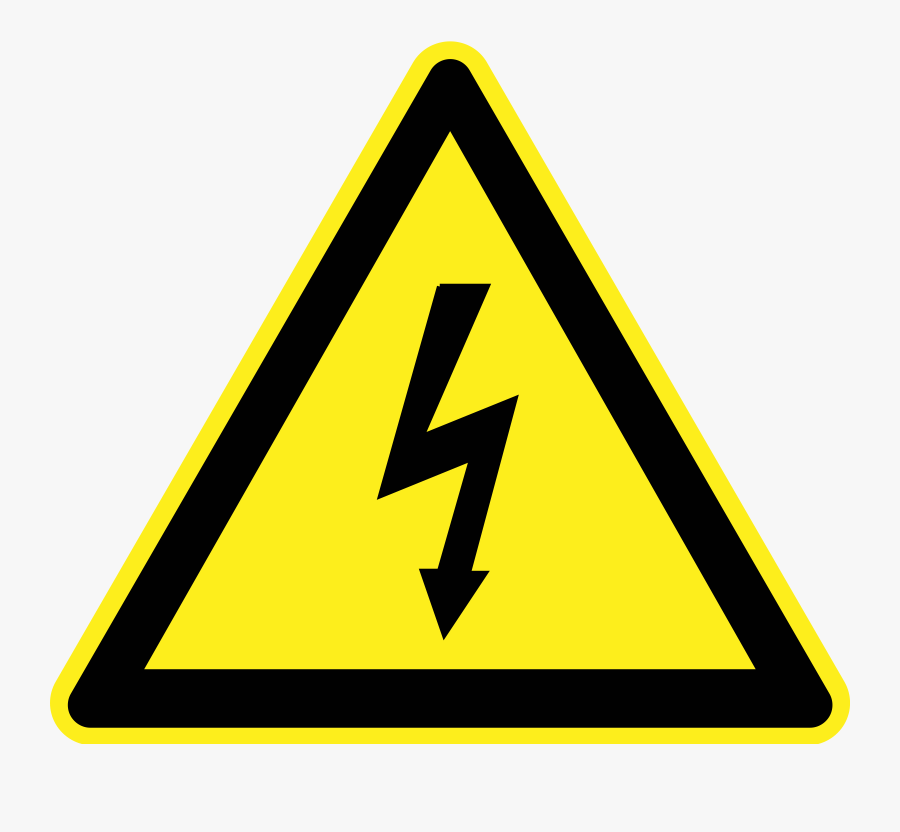 Electricity Clipart Transparent - Warning Sign Yellow Png, Transparent Clipart