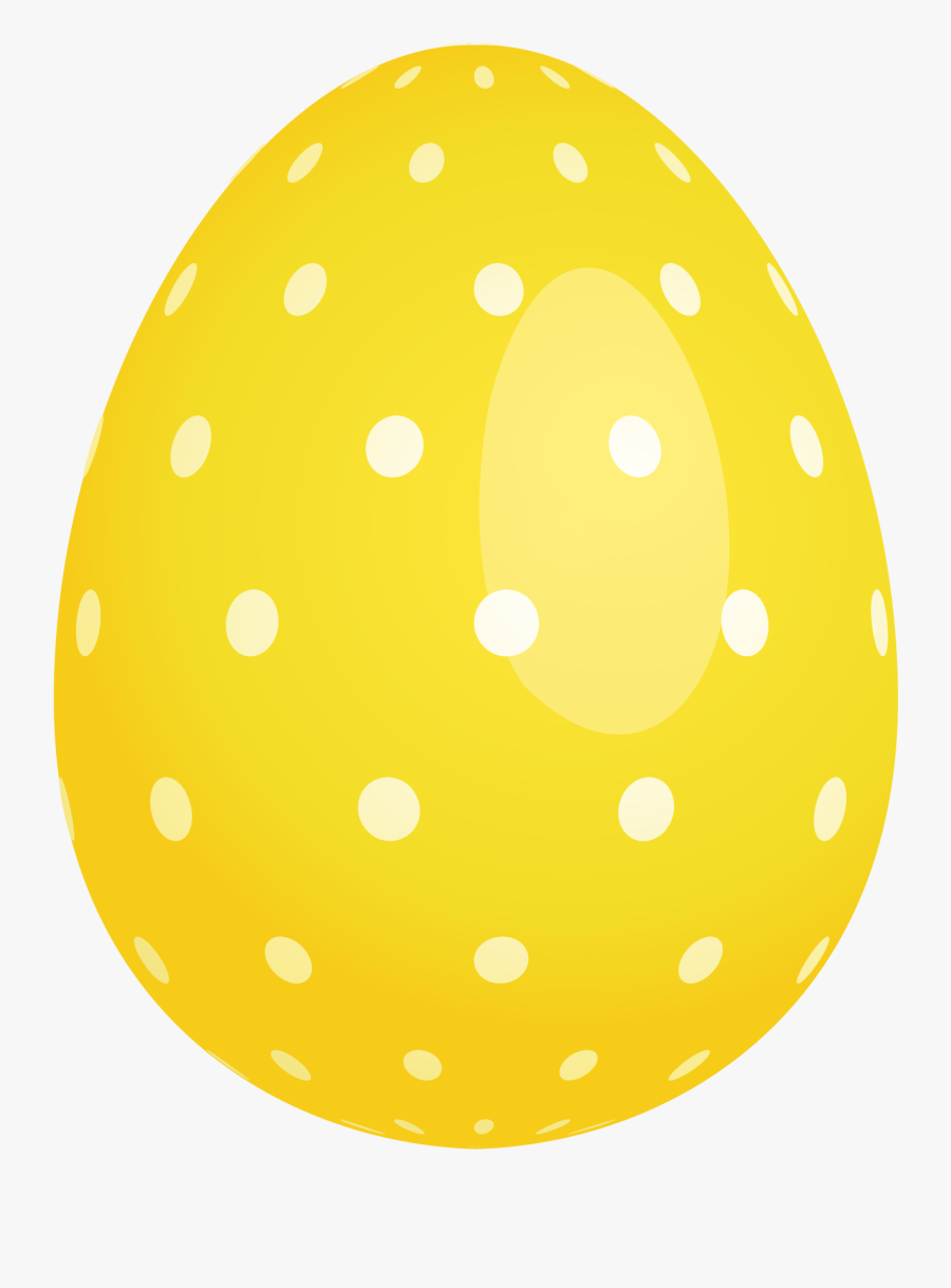 Yellow Dotted Easter Egg Png Clipart - Circle, Transparent Clipart