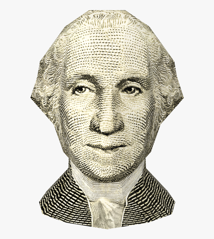 Us $1 Bill- George Washington - Visual Arts, Transparent Clipart