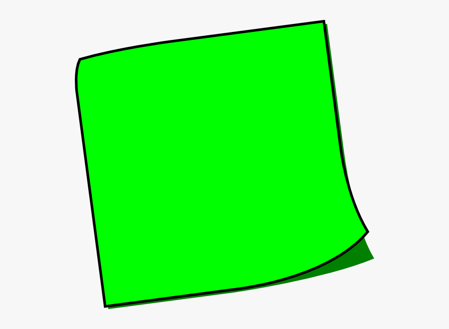 Post It Note Clipart Green, Transparent Clipart