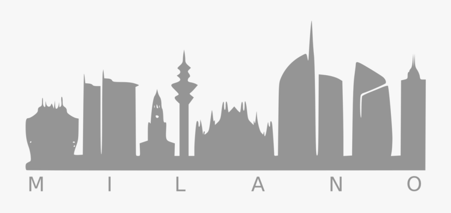 Milan Skyline Silhouette Png, Transparent Clipart