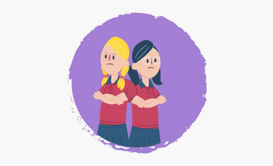 Animated Friends Arguing, Transparent Clipart