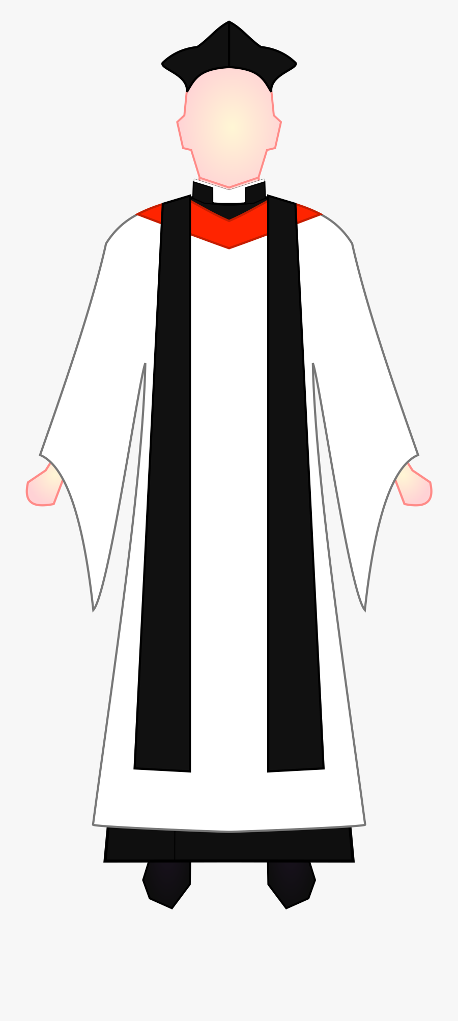 Datei - Anglican Priest - Choir Dress - Svg - Anglican - Anglican Choir Dress, Transparent Clipart