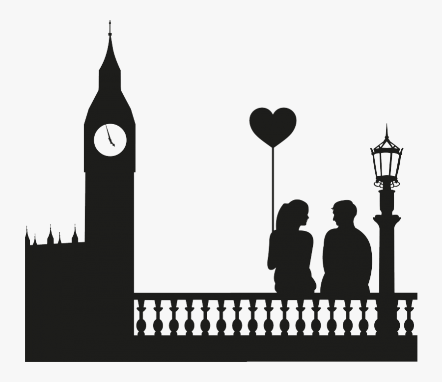 Transparent London Skyline Silhouette Png - Big Ben Silhouette Free, Transparent Clipart