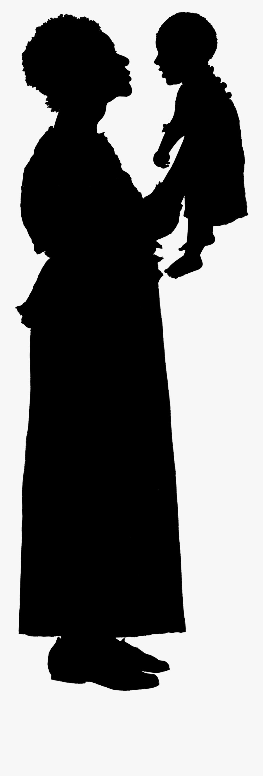 Mount Vernon Fred W - Slave Family Silhouette, Transparent Clipart