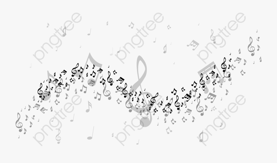 Spring Clipart Notes - Music Notes Floating Png, Transparent Clipart