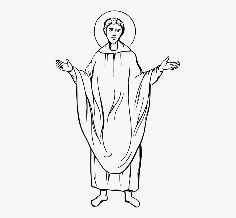 Transparent Clergy Clipart - Drawing Of Church Priest, Transparent Clipart