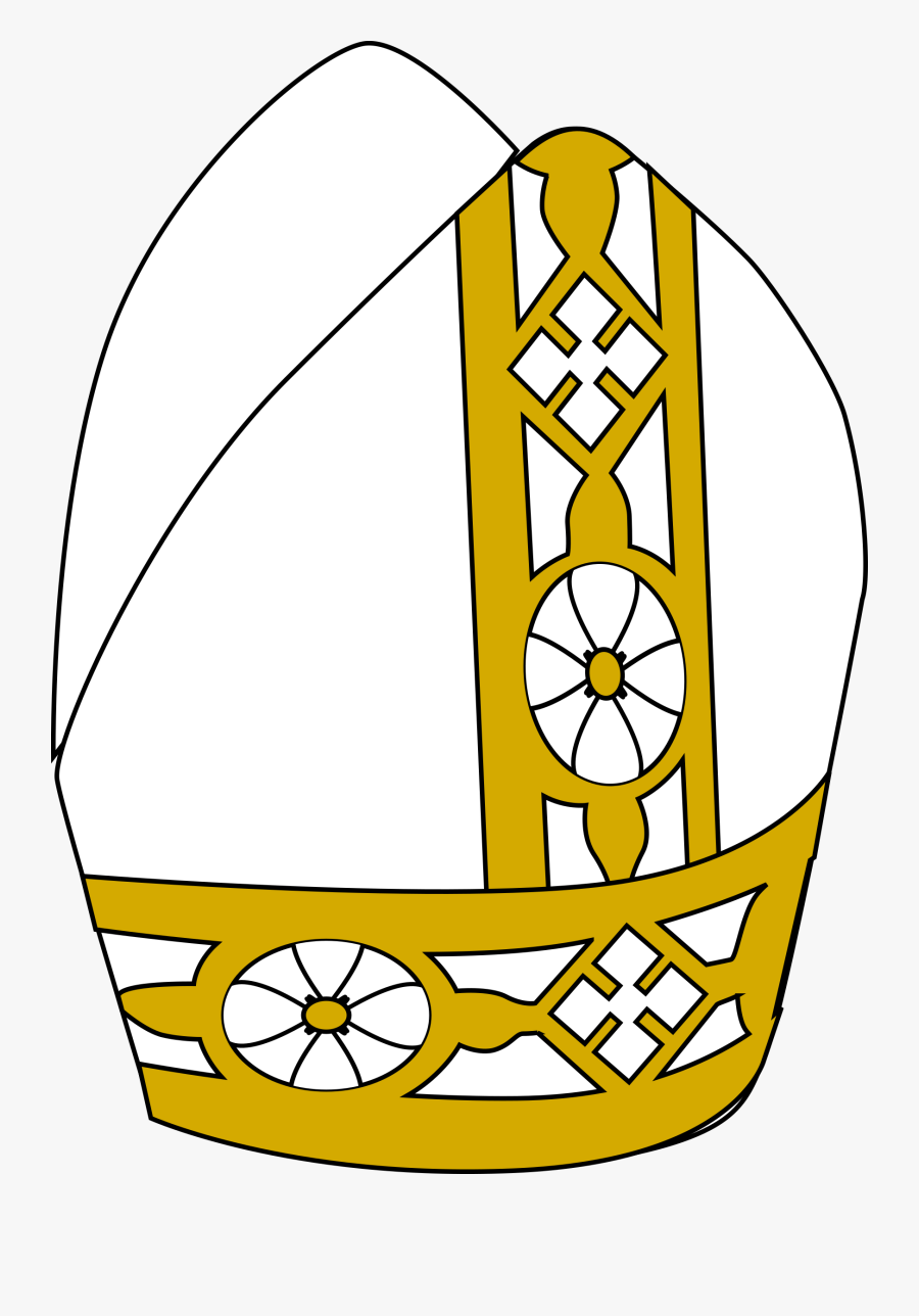 Pope Hat Medium Image - Bishop Hat Clip Art, Transparent Clipart
