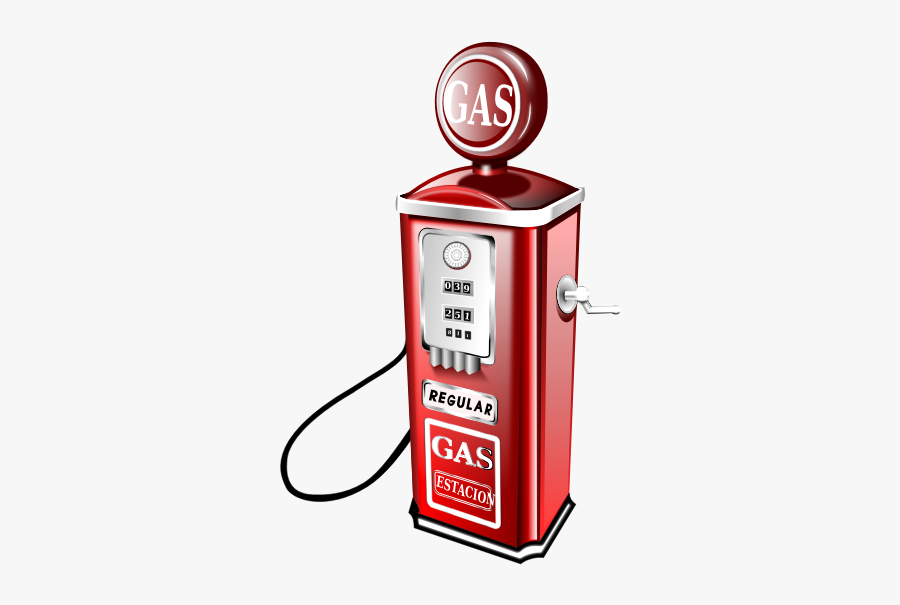 Vintage Petrol Pump - Old Fashioned Gasoline Pump, Transparent Clipart