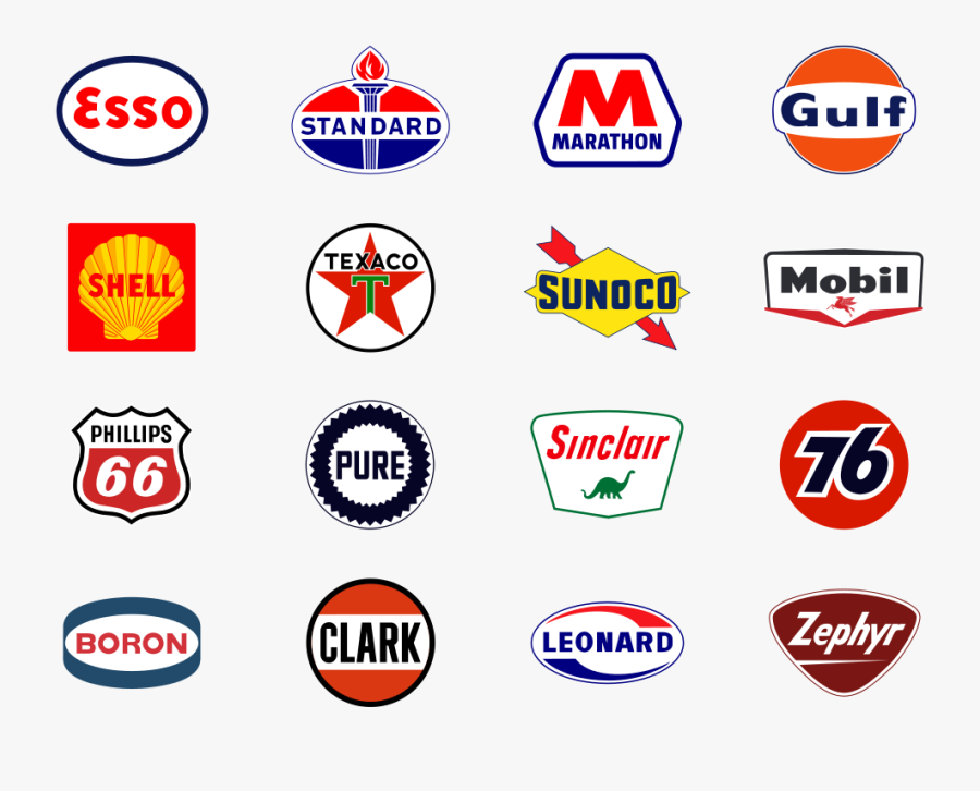Retro Clipart Gas Station - Gas Station Logos Signs, Transparent Clipart