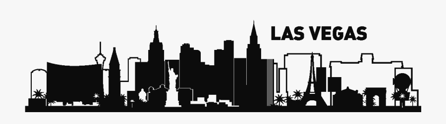 Transparent Las Vegas Skyline Clipart - Silhouette Los Vegas Skyline, Transparent Clipart